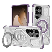 Hibridna maska Carbon Shield Pro za Samsung Galaxy S25 Ultra - purple transparent