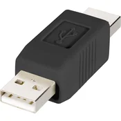Renkforce USB 2.0 adapter [1x USB 2.0 vtič A - 1x USB 2.0 vtič A] črn pozlačeni zatiči Renkforcenkforce