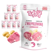 shumee TufTuf mokra hrana za pse s svinjino in krompirjem 10x100 g vrečka