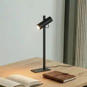 Namizna svetilka Lucande Lysias, črna, kovina, višina 55 cm - Dnevna soba/jedilnica - Sodobni