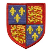 shumee Našitek kraljevega grba Anglije (1399-1603) - magnetna podlaga - vezen našitek/značka/emblem
