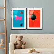 WALLXPERT Dekorativna slika od kaljenog stakla (2 komada) UV 941 45 x 65
