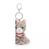Plišani privjesak za kljuceve Keel Toys Keeleco – Sivi macic, 12 cm
