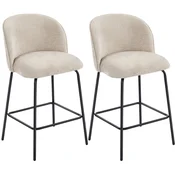 Homestar Set barskih stolov 2 kosa 50x55x93 cm bež