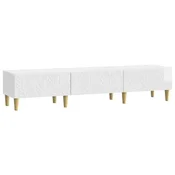 Vidaxl TV omarica 147 x 34,5 x 30 cm Bela visok sijaj Inženirski les