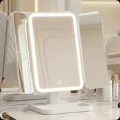 shumee Hollywoodsko belo zložljivo ogledalo za ličenje 22x17cm LED