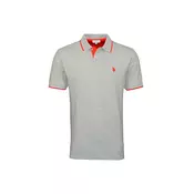 U.S. POLO ASSN. Majica pegasto siva/rdeča