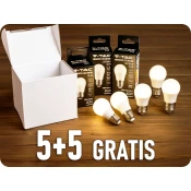 V-TAC E27 LED žarnica 4,5W, 470lm, G45, 5+5 gratis! Farba svetla: Topla bela