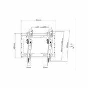 SBOX nagibni nosac za TV 23-42, do 35kg