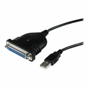 StarTech.com 6 ft / 2m USB to DB25 Parallel Printer Adapter Cable - 2 Meter USB to IEEE-1284 Printer Cable - USB A to DB25 M/F (ICUSB1284D25) - parallel adapter