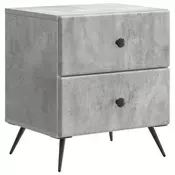 vidaXL vidaXL Nočna omarica Betonsko siva 43 x 34,5 x 47,5 cm Inženirski les, (5000209598)