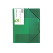 CONNECT mapa PP, z elastiko, A4, 3 cm, prosojno zelena