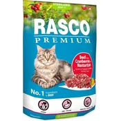 RASCO Premium Cat Kibbles Sterilizirani, govedina, brusnice, Nasturtium - 400 g