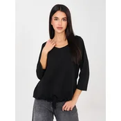 Črna bluza s 3/4 rokavi