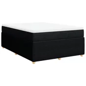 vidaXL vidaXL Box spring posteljni z vzmetnico črn 140x190 cm blago, (21305813)