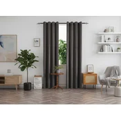 Zatemnitvena zavesa DUNES VELVET 140x250 cm, temno siva Za obesiti: Trak za nabiranje