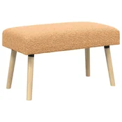 Vidaxl klop Enobarvno Bež 80 x 40 x 46 cm Bouclé