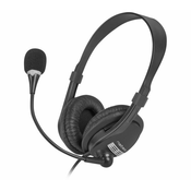 DRONE, Stereo Headset with Volume Control, 3.5mm Stereo, Black