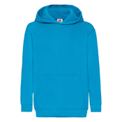 Blue childrens sweatshirt Classic kangaroo Fruit of the Loom