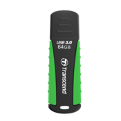 Transcend 64GB JetFlash 810, USB 3.1 (Gen 1) flash disk, crno/zeleni, otporan na udarce, pritisak, prašinu i vodu