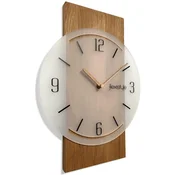 Flexistyle Lesena geometrijska stenska ura 40 cm, ledeno bela