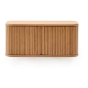 Stenska omarica za pod umivalnik v jesenovem dekorju v naravni barvi 90x40 cm Mailen – Kave Home