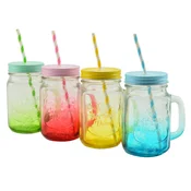 Kozarec s pokrovom in slamico 450ml 53626
