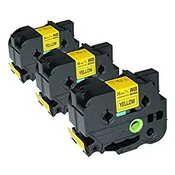 Komplet Brother TZe-661/TZ-661/PT/P-Touch 36mm kompatibilni trakovi (3) - črn izpis/rumen trak