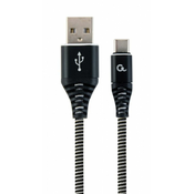 GEMBIRD USB Type-C kabl/ pleteni/ CC-USB2B-AMCM-2M-BW/ 2m/ crna/bela