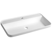 SAPHO BRAHEA vgradni umivalnik Rockstone 75x39 cm bela mat