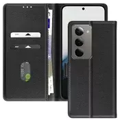 AVIZAR Denarnica za Xiaomi Redmi 15 5G Chesterfield z zrnatim vzorcem in funkcijo stojala, Črna, (5000189383)