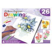 Set za crtanje olovkama u boji Royal - 4 slike, 26 dijelova, ljubičasti