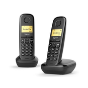 Gigaset ECO A170 DUO brezžični (DECT) telefon, črn