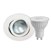Megatron DecoclicSet LED vgradni reflektor GU10 5W bel - Dnevna soba/jedilnica - Sodobni - bela - Kovina