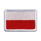 shumee Našitek zastave Poljske - bela - Prišivna - Vezeni našitek/značka/emblem