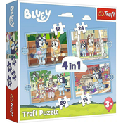 Trefl - Puzzle 4v1 Bluey in njegov svet - 1 - 39 kosov