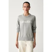 Calvin Klein Jeans Pulover LV044G313G Svetlo siva Regular Fit
