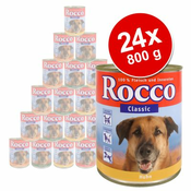 Ekonomicno pakiranje za gurmane: Rocco Classic 24 x 800 g -Govedina s piletinom