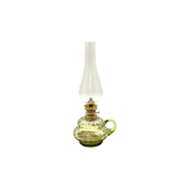 Petrolejska lampa ANNA 34 cm šumsko zelena karo