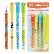 Gel pisalo/radirka M&G iErase S Arctic Adventure 0,5 mm (komplet 4 kosov) - modro polnilo