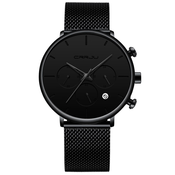 Ročna ura Crrju Chrono Black