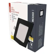LED vgradno svetilo NEXXO, kvadratno, črno, 7W, nastavljiva CCT