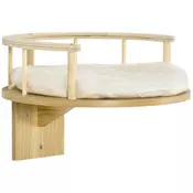 Homestar Mačja stenska postelja 34x105 cm rjava in bela