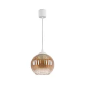 Brilagi - LED luster na sajli R GLASS 1xE27/60W/230V precnik 18 cm bela/zadimljeno braon