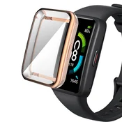 GS Ovitek 2 v 1 z zaščitnim ovitko za Huawei Band 6/7, roza zlat
