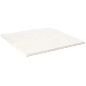 Ploca za stol bijela 90x90x2,5 cm masivna borovina cetvrtasta