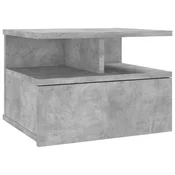 Vidaxl Stenska nočna omarica betonsko siva 40x31x27 cm inženirski les