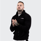 GymBeam Duksa Zipper Hoodie Black XXXL