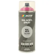 Industrijski akrilni lak sprej RAL HG 400ml Motip - RAL 4010 telemagenta