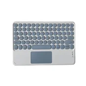 INF Bluetooth tipkovnica z okroglimi tipkami in sledilno ploščico - Združljiva z iPad, tablicami Blue, (5000129714)